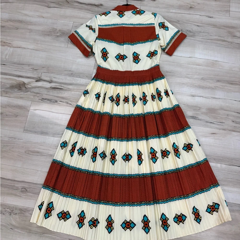 Hunter Bell Cream and Brown Patterned Maxi Dress - Picture 2 of 4